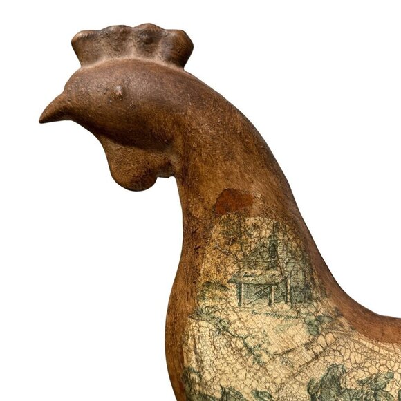 Rustic Rooster Decor XLarge 23"  French Country Metal Toile Kitchen Weathervane - Picture 5 of 13